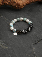 SENLORE Larimar Crystal Pearl Bracelet – Lifestyle Shot