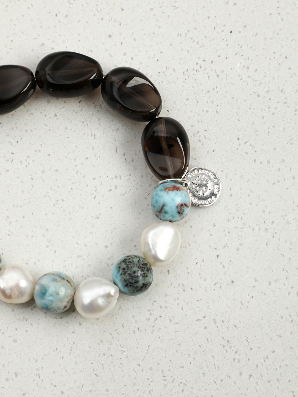 SENLORE Larimar Crystal Pearl Bracelet – Lifestyle Shot