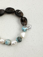 SENLORE Larimar Crystal Pearl Bracelet – Lifestyle Shot
