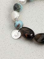 SENLORE Larimar Crystal Pearl Bracelet – Lifestyle Shot