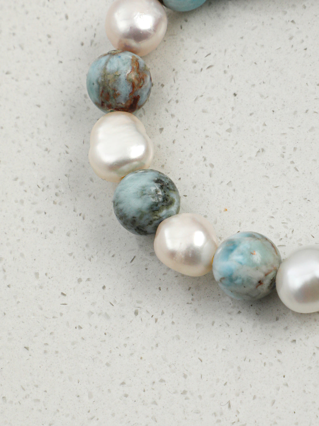 SENLORE Larimar Crystal Pearl Bracelet – Lifestyle Shot