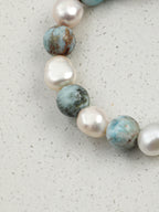 SENLORE Larimar Crystal Pearl Bracelet – Lifestyle Shot