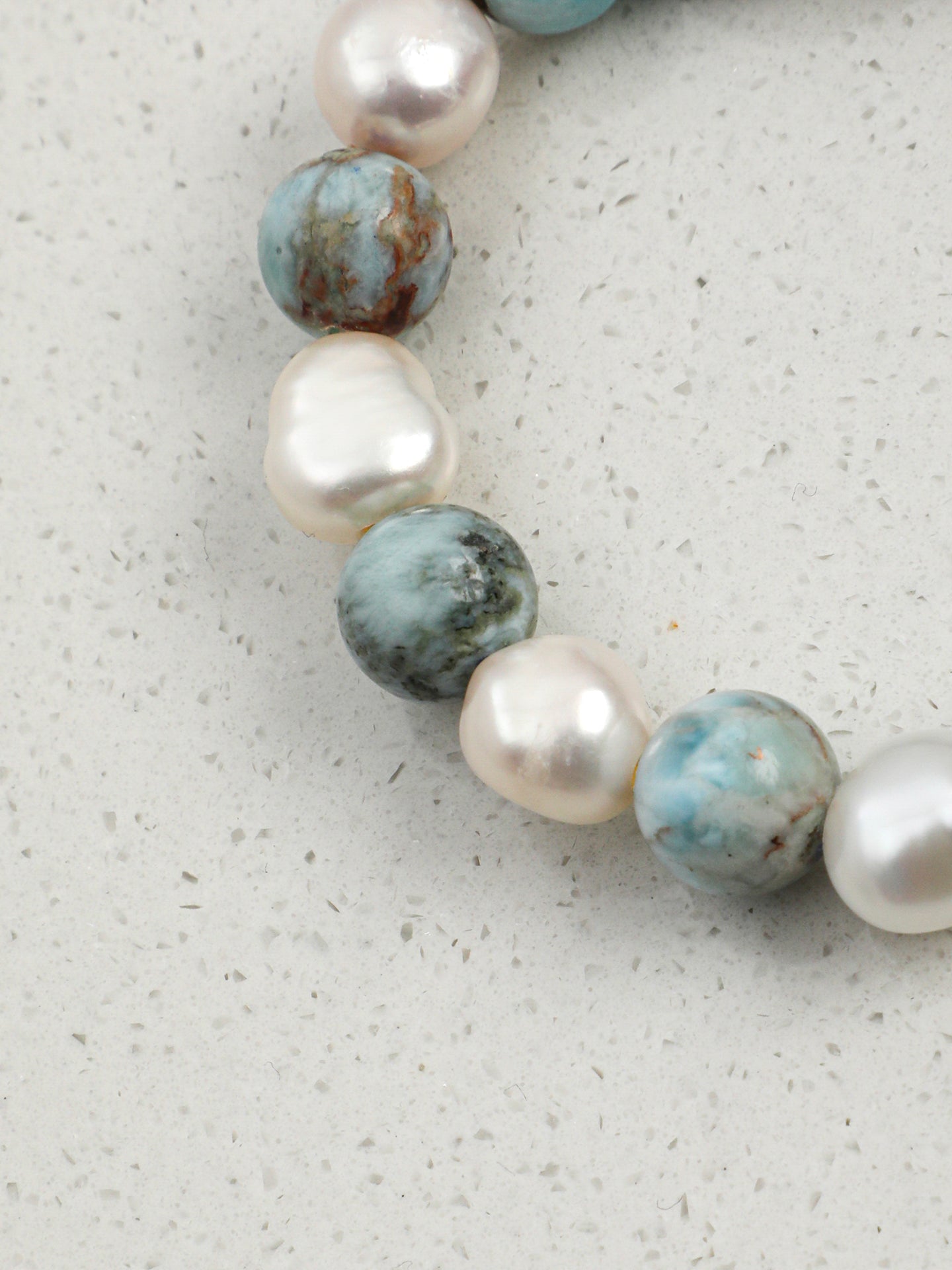 SENLORE Larimar Crystal Pearl Bracelet – Lifestyle Shot
