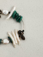 SENLORE Malachite Smoky Quartz Pearl Bracelet – Front View