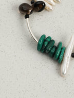 SENLORE Malachite Smoky Quartz Pearl Bracelet – Lifestyle Shot