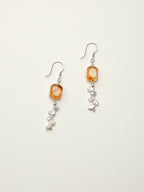 SENLORE Citrine Rice Bead Earrings – Detail Close-up