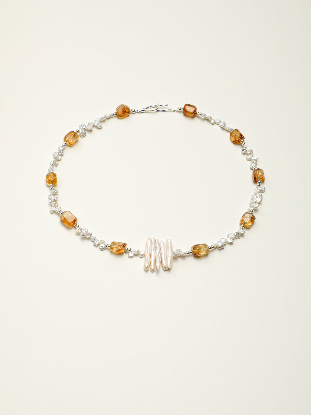 Brazilian Citrine Baroque Freeform Necklace
