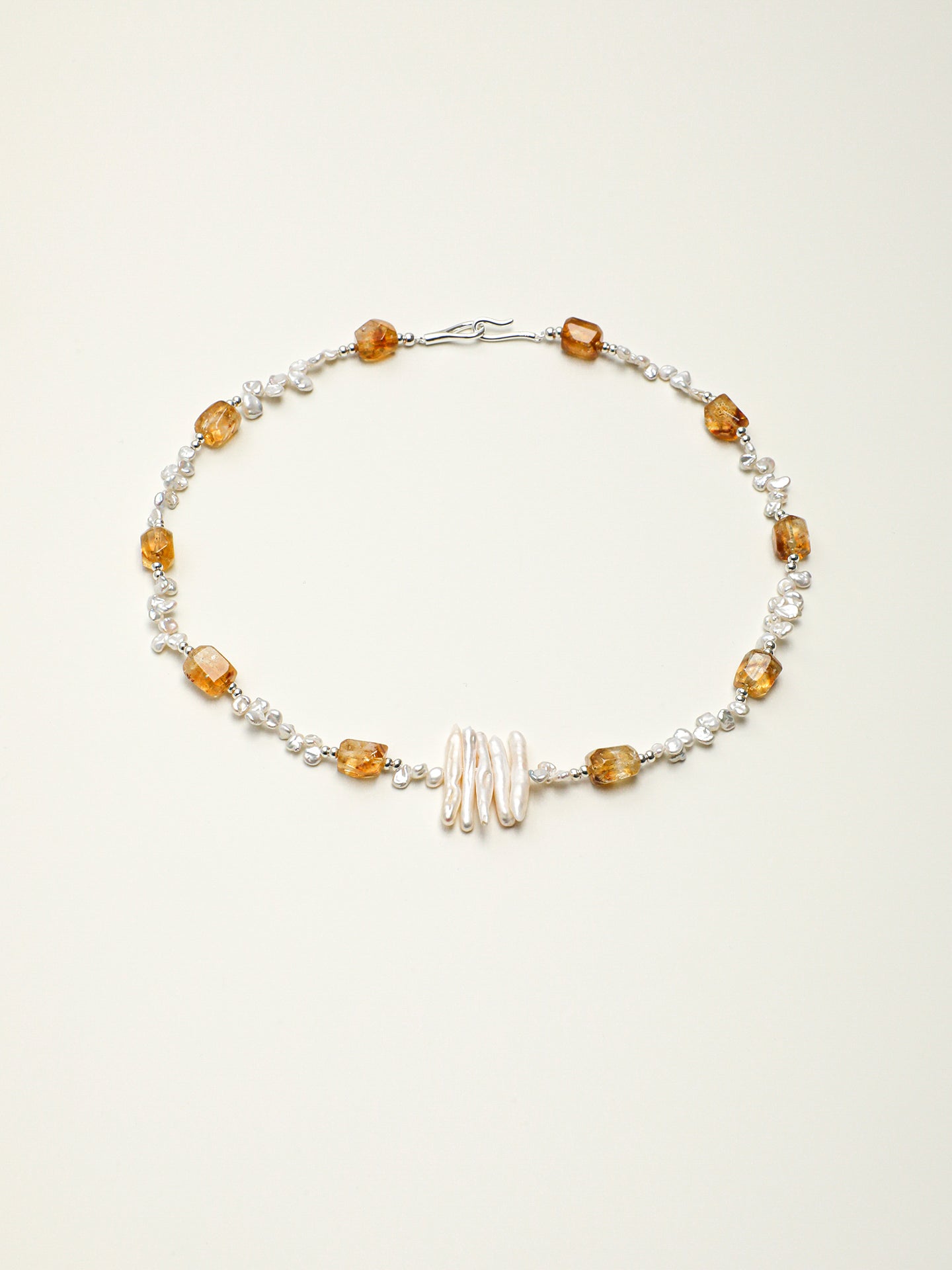 Brazilian Citrine Baroque Freeform Necklace