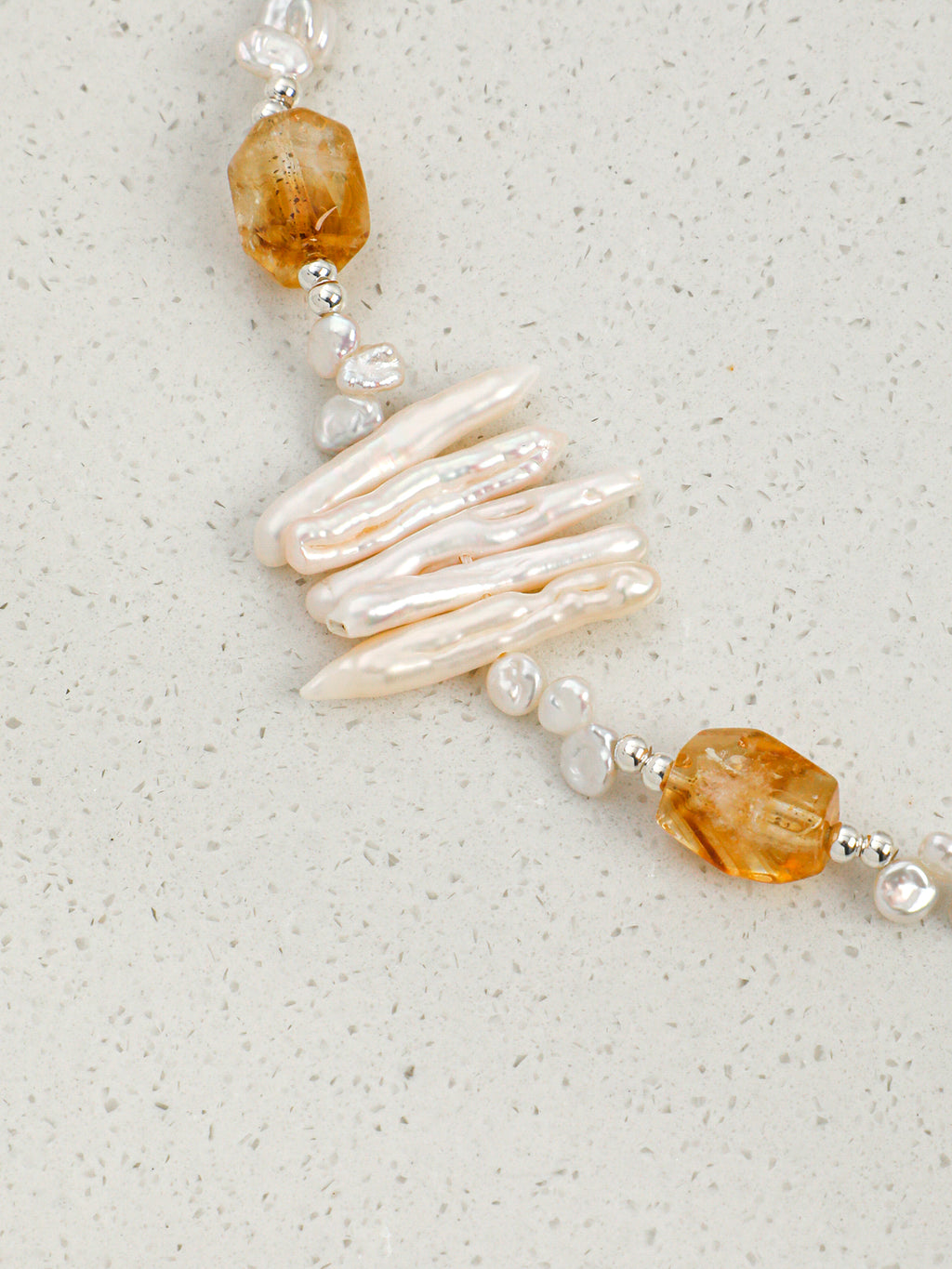 Brazilian Citrine Baroque Freeform Necklace