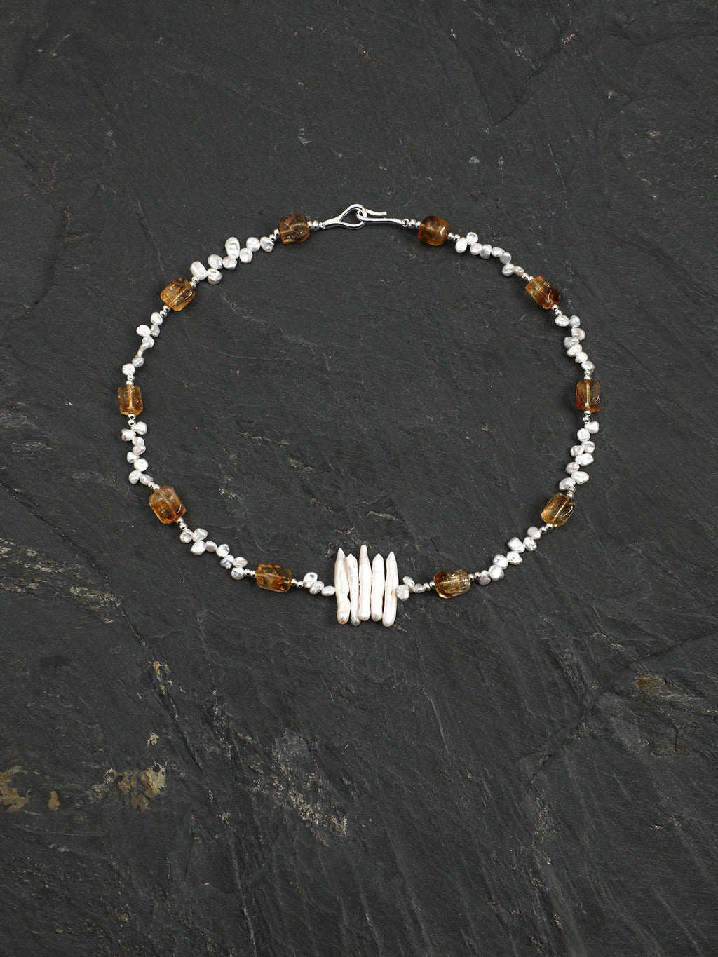 Brazilian Citrine Baroque Freeform Necklace