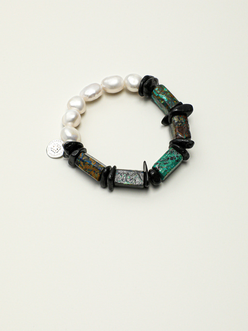 SENLORE Blue Copper Ore Pearl Bracelet – Front View