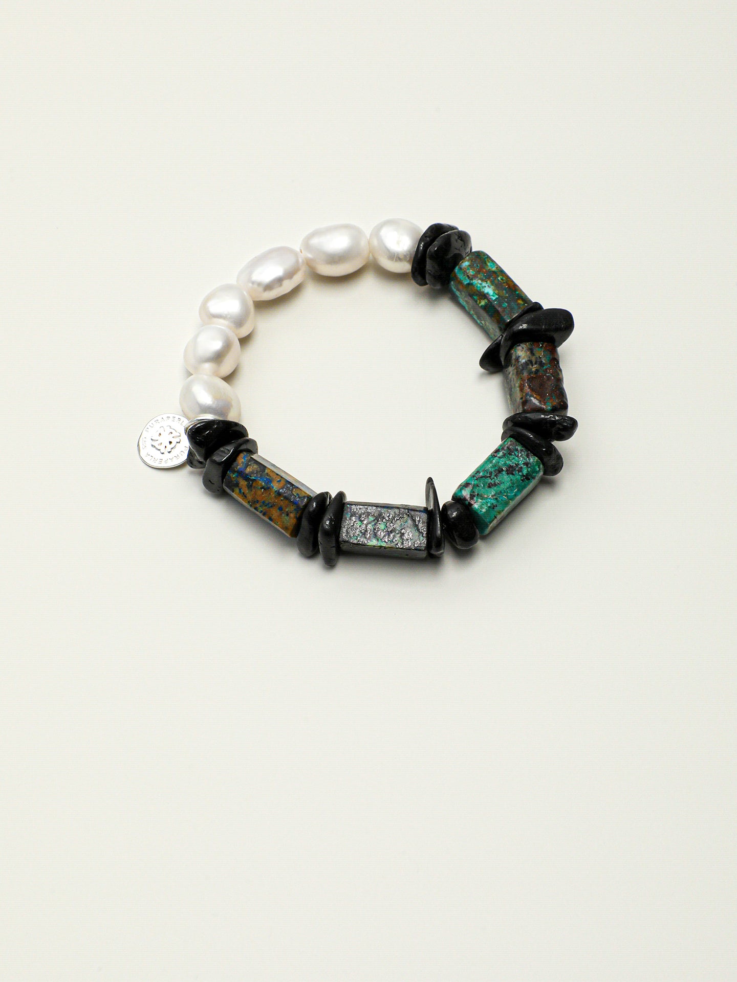 SENLORE Blue Copper Ore Pearl Bracelet – Front View