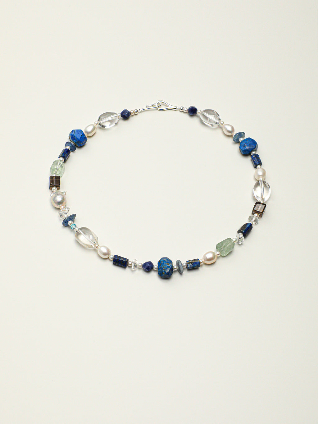 SENLORE Lapis Lazuli Crystal Freeform Necklace – Front View