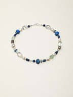 SENLORE Lapis Lazuli Crystal Freeform Necklace – Front View