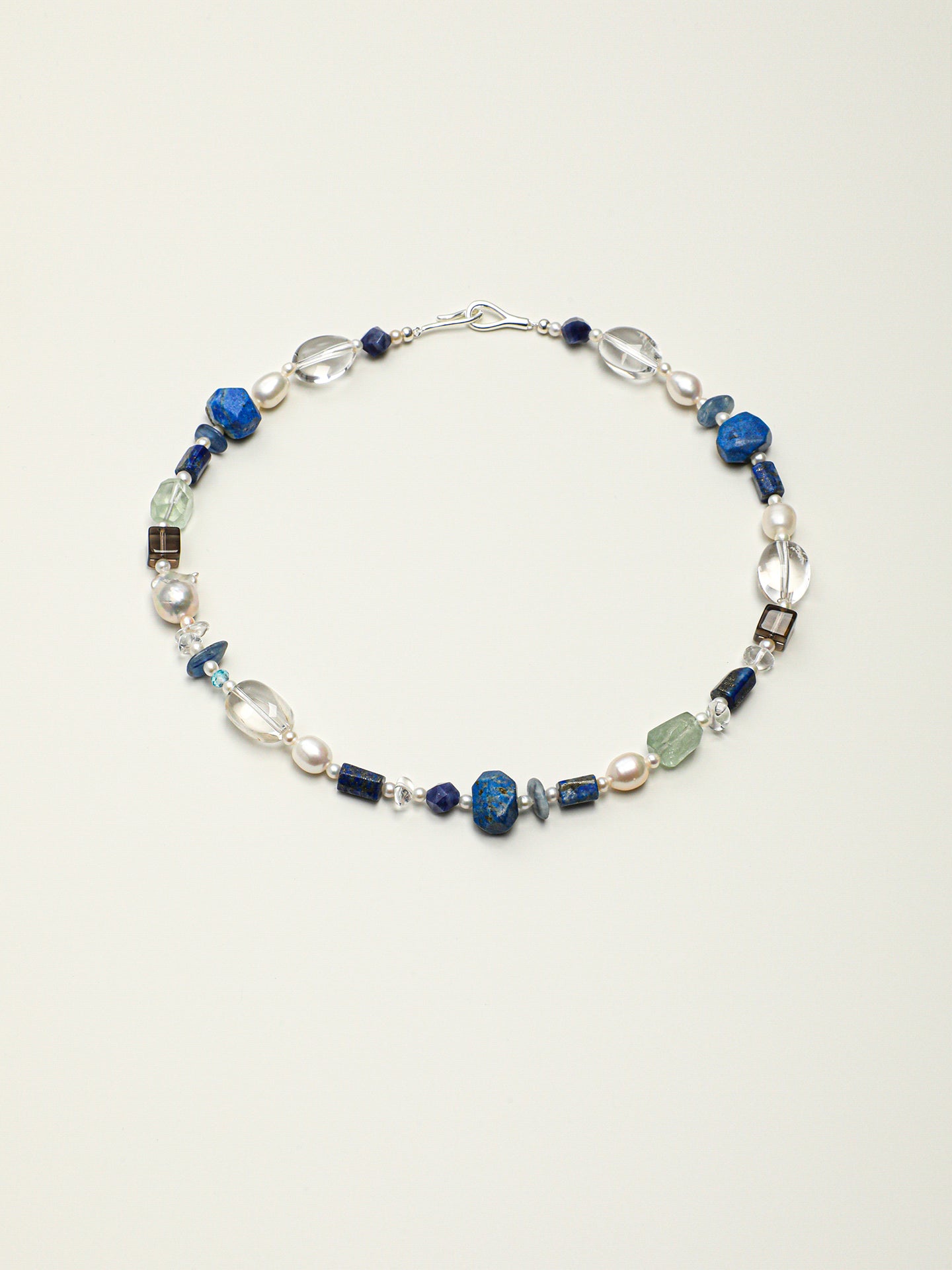 SENLORE Lapis Lazuli Crystal Freeform Necklace – Front View
