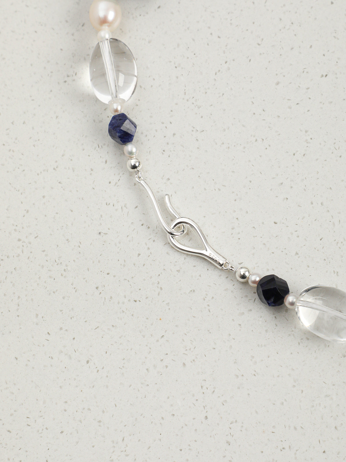 SENLORE Lapis Lazuli Crystal Freeform Necklace – Lifestyle Shot