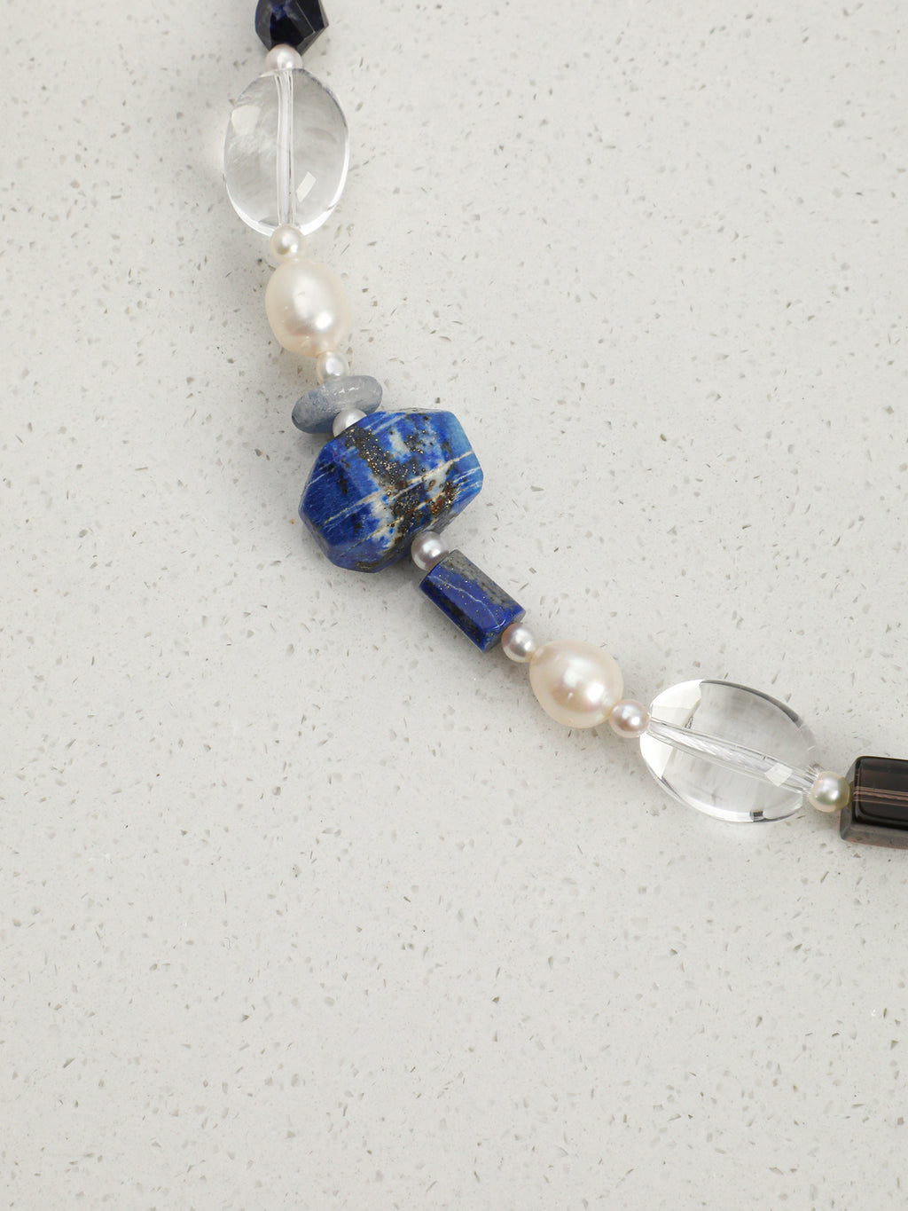 SENLORE Lapis Lazuli Crystal Freeform Necklace – Lifestyle Shot