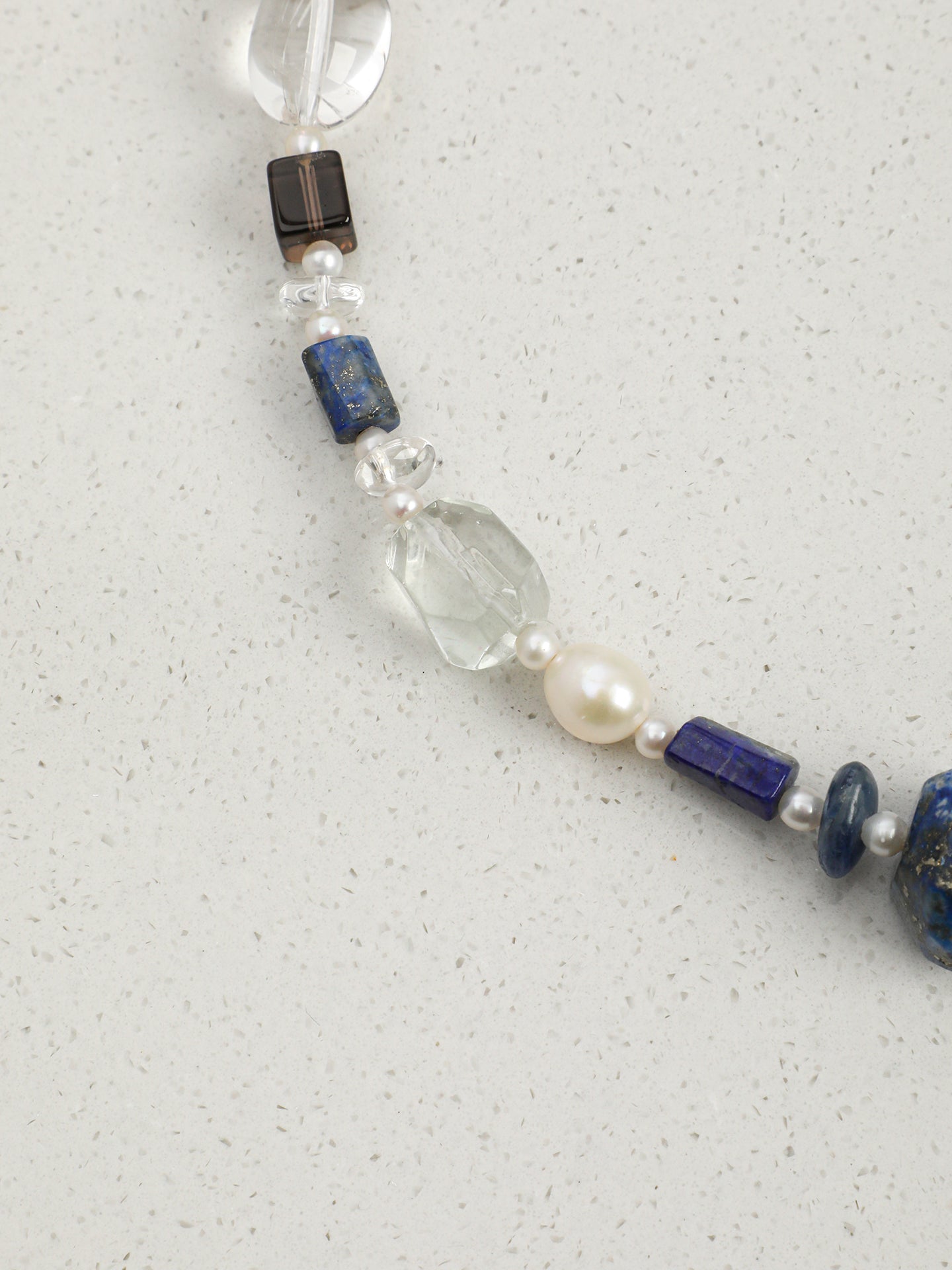 SENLORE Lapis Lazuli Crystal Freeform Necklace – Lifestyle Shot