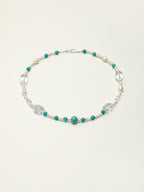 SENLORE Amazonite Crystal Pearl Necklace – Front View