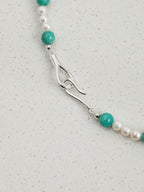 SENLORE Amazonite Crystal Pearl Necklace – Lifestyle Shot