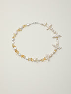 SENLORE Citrine Baroque Freeform Necklace – Front View