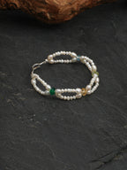 SENLORE Interlocking Vintage Pearl Bracelet – Side View