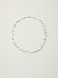 SENLORE Blue Topaz Drop Pearl Necklace – Front View