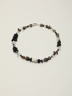 Nature's Palette Smoky Quartz Freeform Necklace — smoky quartz teardrop, smoky quartz long nuggets, cl... | PuraPerla