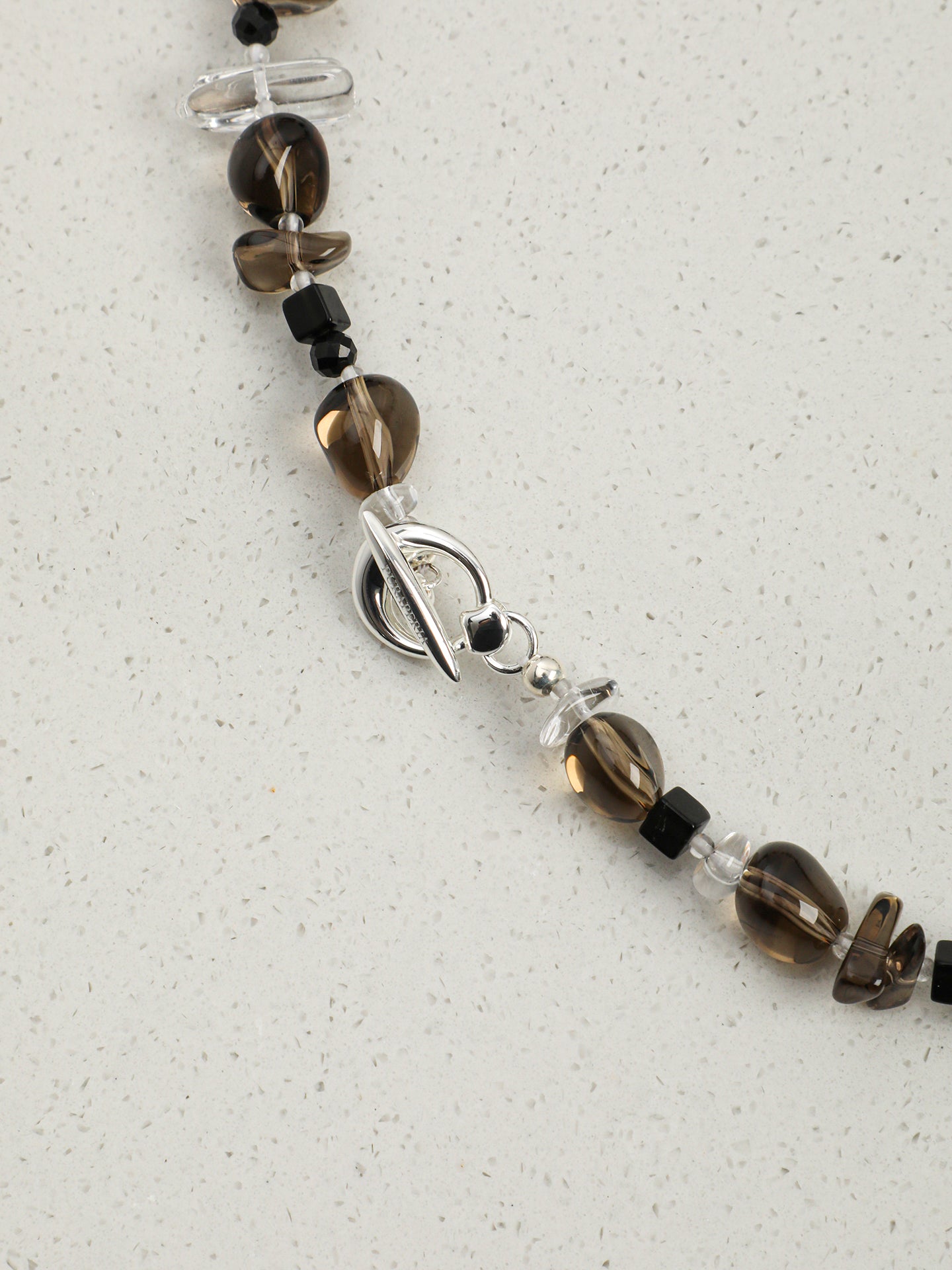 SENLORE Smoky Quartz Baroque Necklace – Detail Close-up
