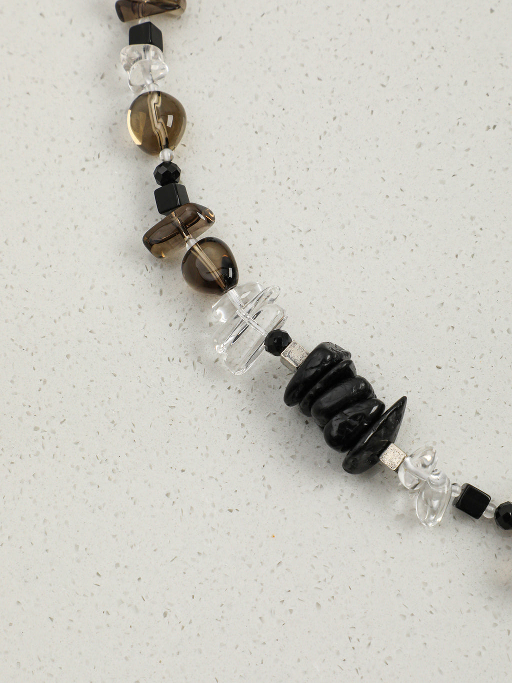 SENLORE Smoky Quartz Baroque Necklace – Side View
