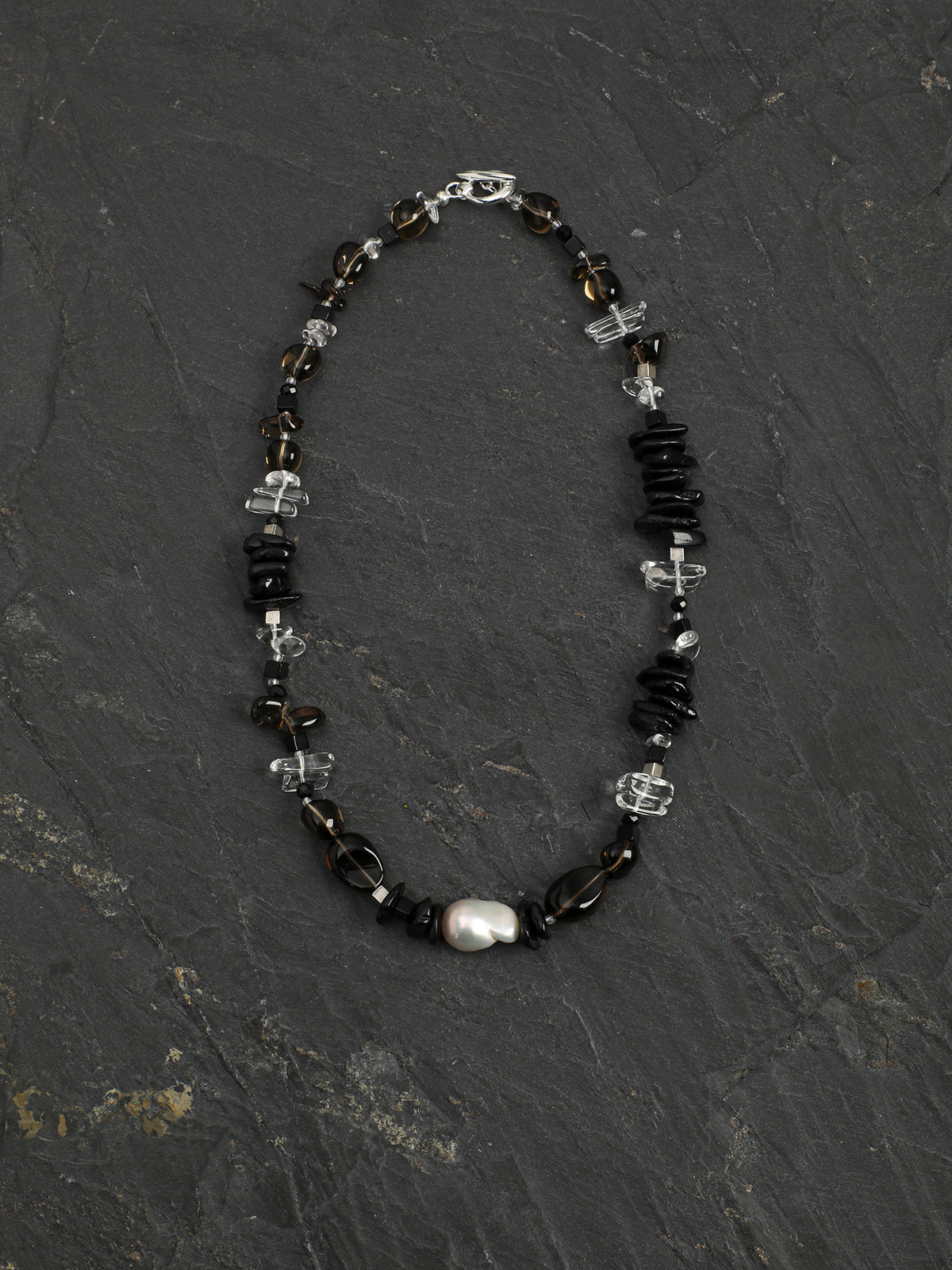 SENLORE Smoky Quartz Baroque Necklace – Lifestyle Shot