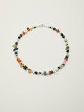 Colorful Candy Crystal Necklace — black agate disc bead & rose quartz & S925 Sterling Silver | SENLORE