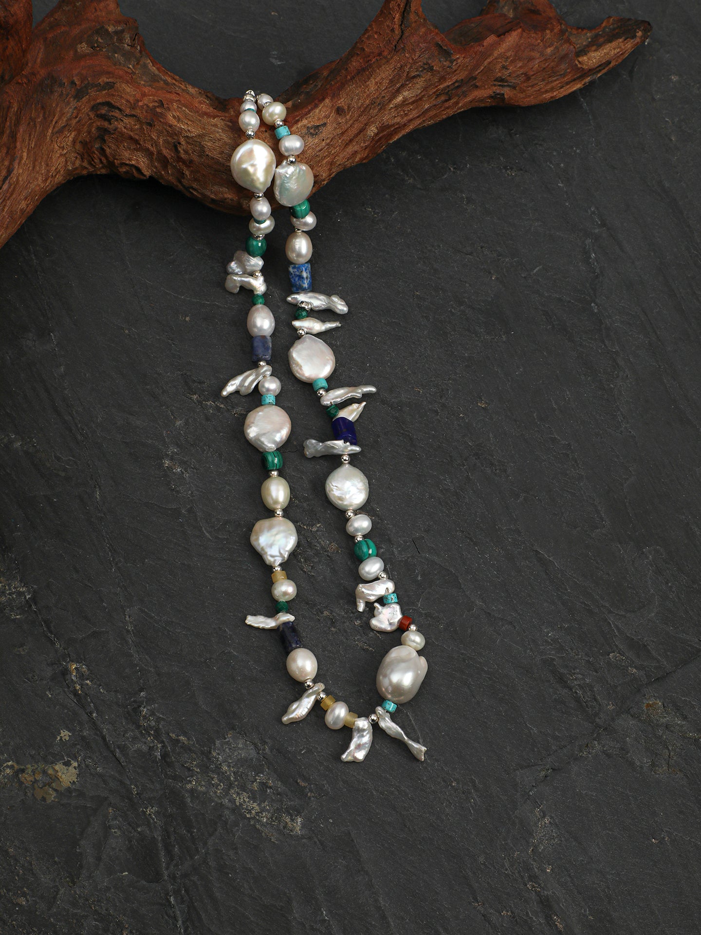 Baroque Fang Pearl Necklace — teardrop baroque pearls, fang baroque pearls, l... | SENLORE