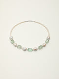 SENLORE Unique Green Crystal Baroque Necklace – Detail Close-up