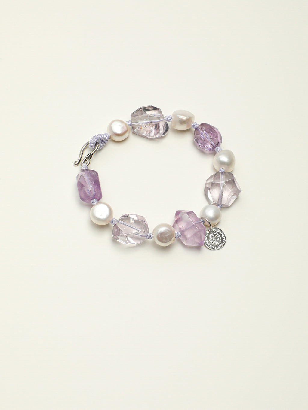 Freeform Double-Point Amethyst Bracelet — double-point amethyst, freeform double-point clear quartz, freeform amethyst | SENLORE