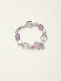 Freeform Double-Point Amethyst Bracelet — double-point amethyst, freeform double-point clear quartz, freeform amethyst | SENLORE