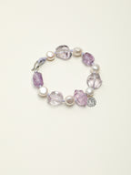 Freeform Double-Point Amethyst Bracelet — double-point amethyst, freeform double-point clear quartz, freeform amethyst | SENLORE