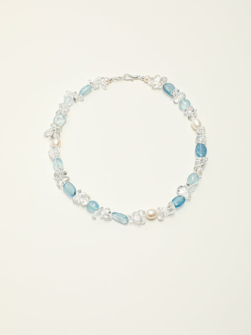 SENLORE Aquamarine Summer Journey Necklace – Front View