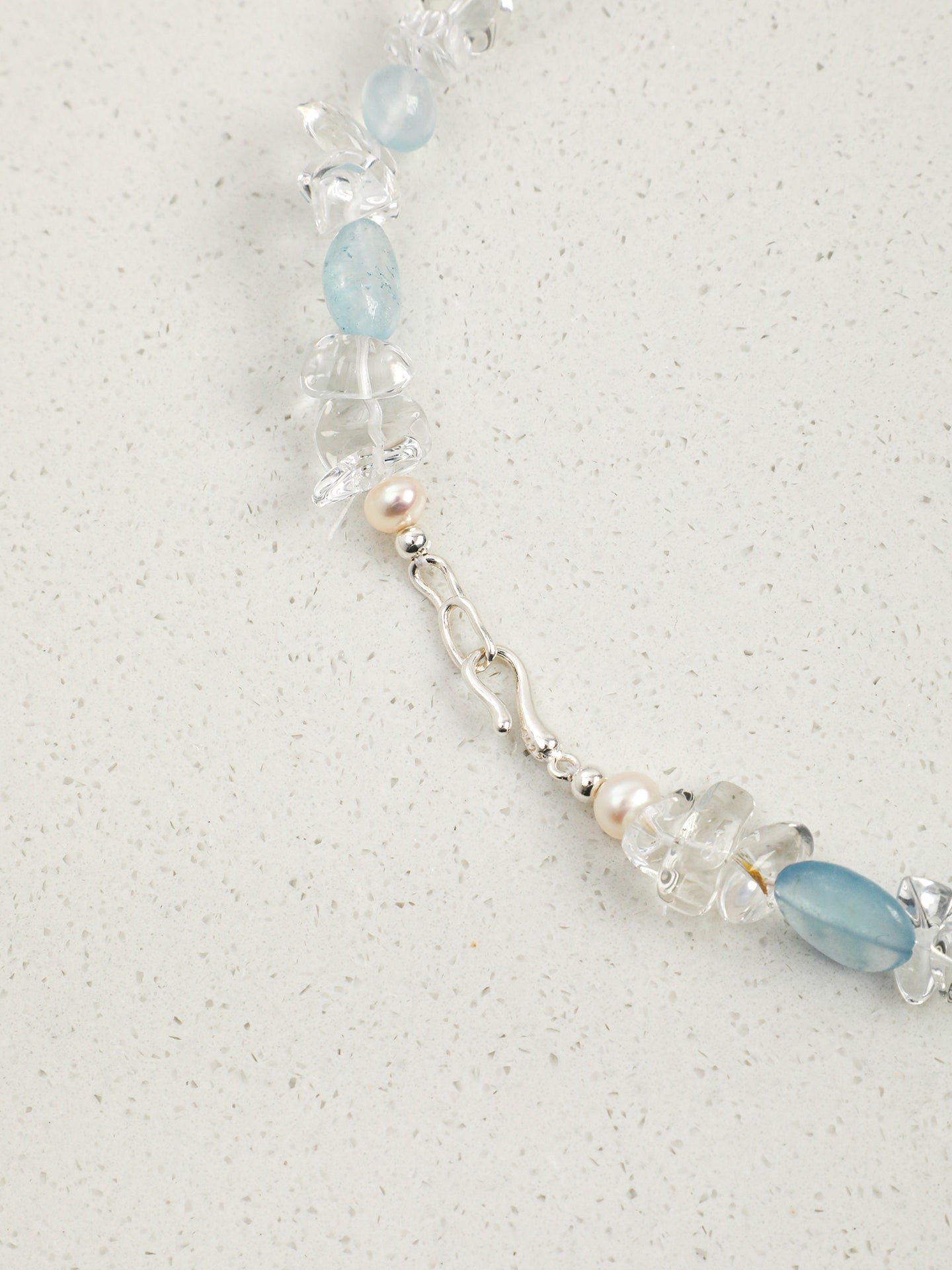 SENLORE Aquamarine Summer Journey Necklace – Detail Close-up