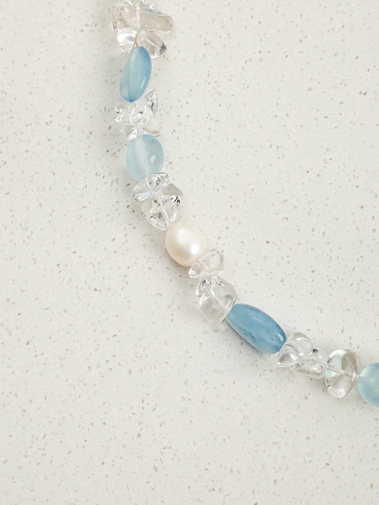 SENLORE Aquamarine Summer Journey Necklace – Side View