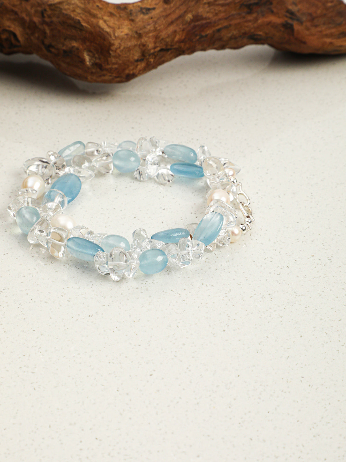 SENLORE Aquamarine Summer Journey Necklace – Lifestyle Shot