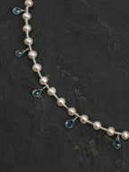 SENLORE Blue Love Crystal Pearl Necklace – Lifestyle Shot