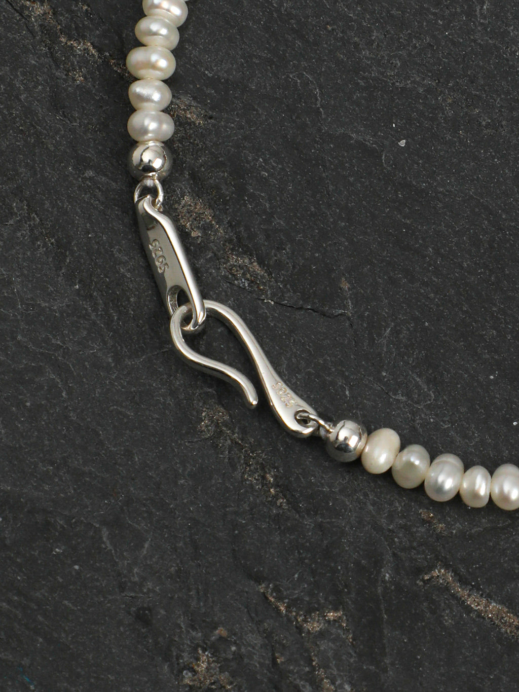 Aquamarine Pearl Necklace — flat pearl, small egg pearl, clear quartz round bead | SENLORE