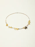 SENLORE Crystal Flower Pearl Necklace – Front View