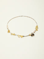 SENLORE Crystal Flower Pearl Necklace – Front View