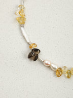 SENLORE Crystal Flower Pearl Necklace – Lifestyle Shot