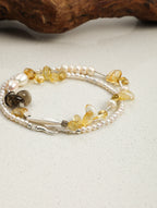 SENLORE Crystal Flower Pearl Necklace – Lifestyle Shot
