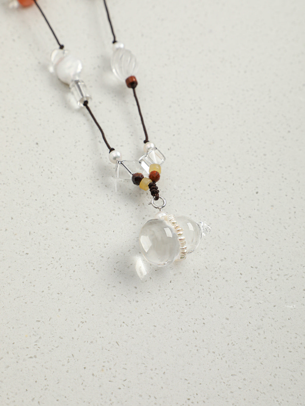 SENLORE Pure Crystal Lucky Gourd Necklace – Lifestyle Shot