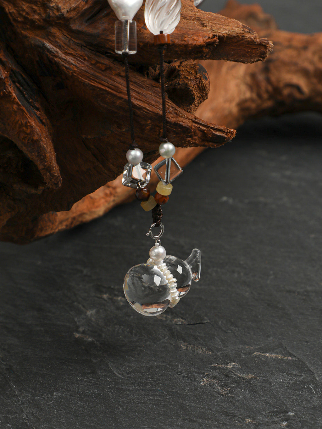 SENLORE Pure Crystal Lucky Gourd Necklace – Lifestyle Shot