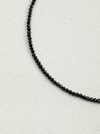 SENLORE Minimalist Black Tourmaline Baroque Necklace – Side View